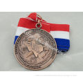 University Ribbon Medals , Die Casting , 3d And Antique Copper Plating For Gift